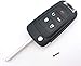 Horande 5 Buttons Replacement Key Fob Cover Case fit for Chevy Malibu Cruze Camaro Volt Equinox Sonic Keyless Entry Key Fob Shell OHT01060512