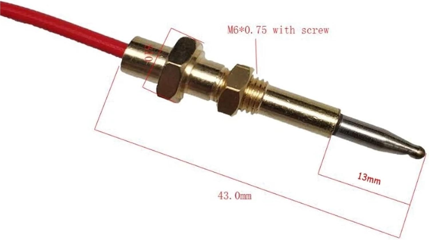 Gas Fireplace Cooker Thermocouple Griddle Stove Parts Temperature Sensor Burner Accessories Flame Fail Safe Wire 65cm