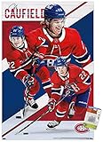 Trends International NHL Montreal Canadiens - Cole Caufield 22 Wall Poster, 22.375" x 34", Premium Poster & Push Pin Bundle