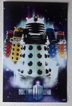 Doctor Who Daleks Red Yellow White Blue Orange 11 x 17 Poster Lithograph