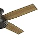 Hunter Fan Company 59249 Dempsey 52 inch Ceiling Fan with Light and Remote, Low Profile Indoor, Noble Bronze Finish