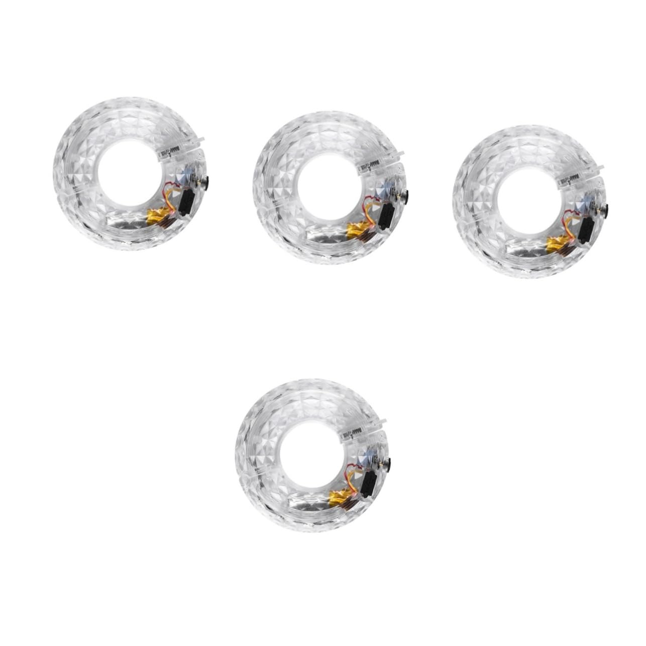 Toddmomy Lampes de Roue de Charge Bike Light lumière de Casque de vélo Cyclisme Scooter Fauteuil Chargement des Feux de vélo Lampe de vélo en Plastique Feux de Roue de vélo Blanche