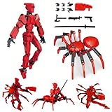 T13 Action Figure Set, 5.5 Inch T 13 Robot, Titan 13 Action Figures with Spider Sucker, Multi-Jointed Movable Dummy 13 Collectible Toy for Boys Age 8-12, Christmas Creative Gift (Assembly Completed)