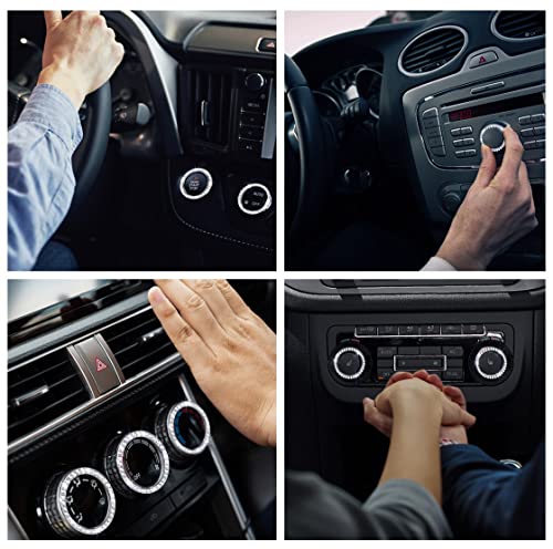 D DECQLE Car Engine Start Stop Button Cover Push Start Button Cover Anti-Scratch Car Accessories Interior Decoration