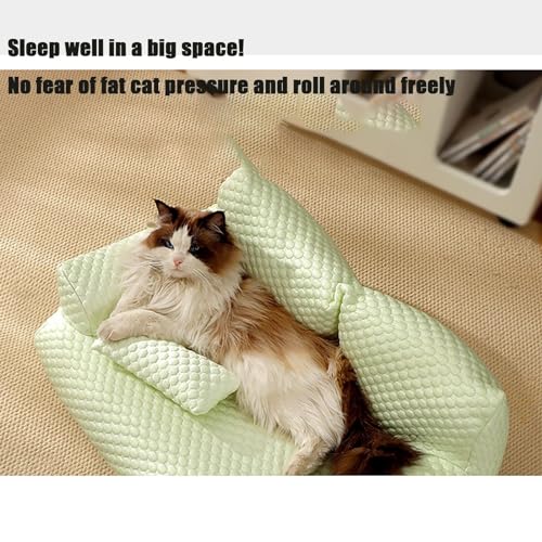 Lit rafraîchissant pour chien respirant lavable canapé d'été pour petits chats - 8