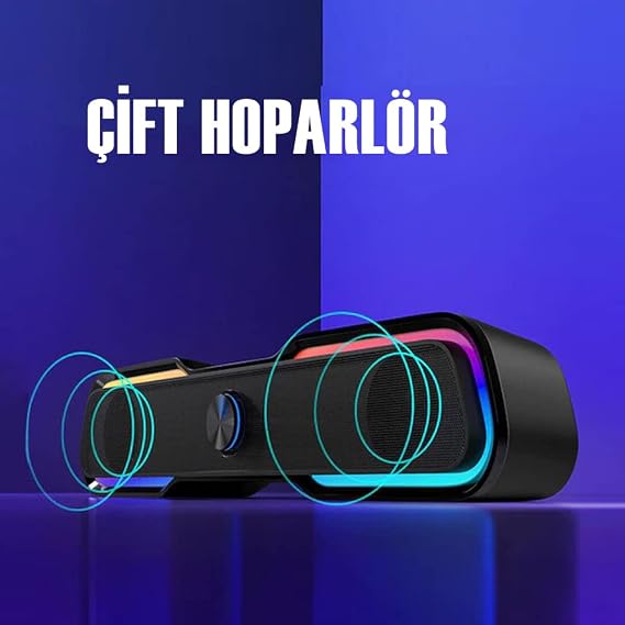 HP Bilgisayar DHE-6002 için Soundbar 2x3W Gaming RGB