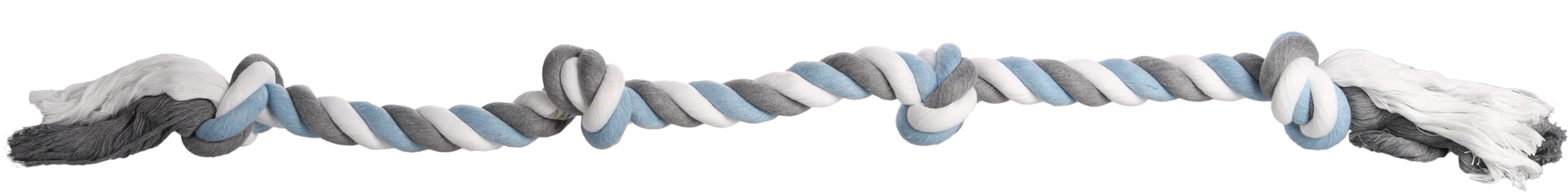 Flamingo DT COTTON JIM KNOTTED BONE 4 KNOTS BLUE/WHITE/GREY 115CM