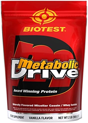 Metabolic Drive Protein, Whey Isolate, Micellar Casein, Vanilla 2 lb