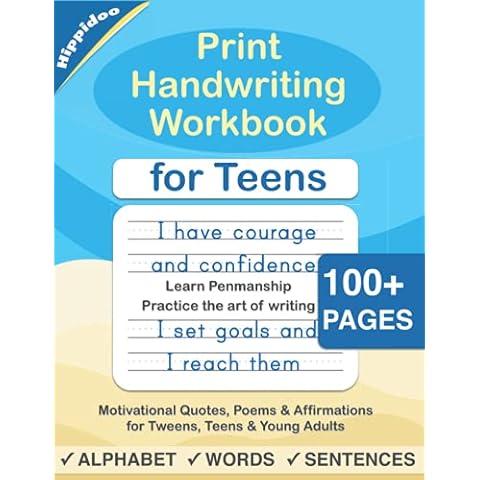 Print Handwriting Workbook for Teens Cover