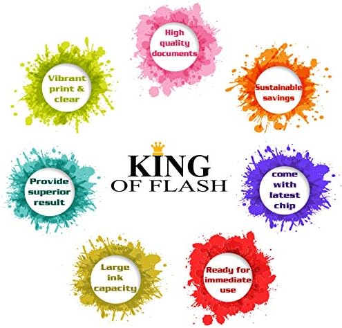 KING OF FLASH 4 Black Compatible Printer Ink Cartridges For Epson T0711