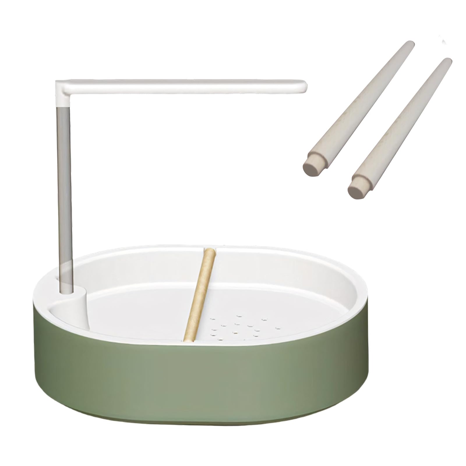 Bain d'oiseaux en bois robuste et baignoire de douche ailée anti-mastication