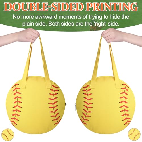 Eurzom 2 Pcs Softball Set for Women 14'' Canvas Tote Bag with Makeup Bag by Eurzom - Used condition - Image 7
