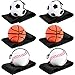 6 Stücke Handgelenk Return Ball Sport Handgelenk Ball Handgelenk Band Ball Gummi Rebound Ball Basketball Baseball und Fußball Armband Spielzeug für Kinder Erwachsene (Mehrfarbig)