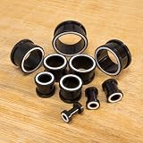 Fly Style 1 Stück Silikon Tunnel Plug Ohr - Flexibel und Bequem Flesh Tunnel - Ohrtunnel Piercing Schmuck, Grösse:12 mm, Farbwahl:weiss