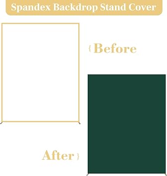 Besutolife Square Arch Backdrop Cover, 6.65.2 FT Spandex Arch Covers Fitted Stretchy Rectangular Balloon Photo Arch Stand Cover for Wedding, Birthday Party, Baby Shower, Graduation, Dark Green