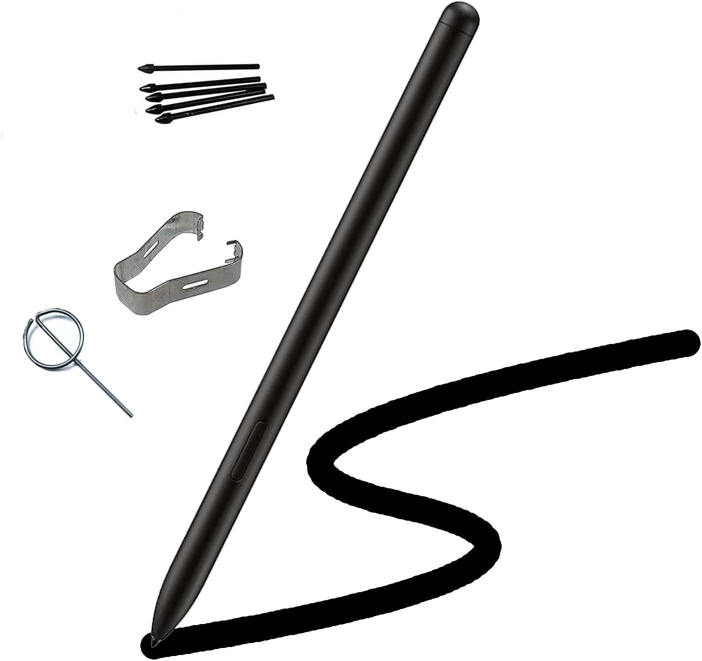 Galaxy Tab S9 Ultra S Pen Replacement for Samsung Galaxy Tab S9 Plus Stylus Pen Replacement WithoutBluetooth + Replacement Tips/Nibs + Eject Pin (Black)