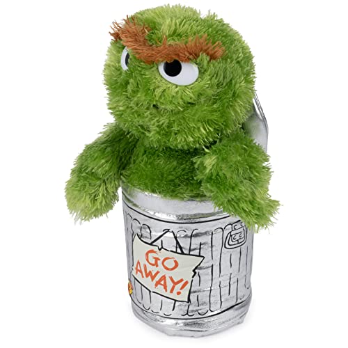 Gund Sesame Street Official Oscar The Grouch Muppet Plush, Premium Plush Toy For Ages 1 & Up, Green/Silver, 10” #TOP3