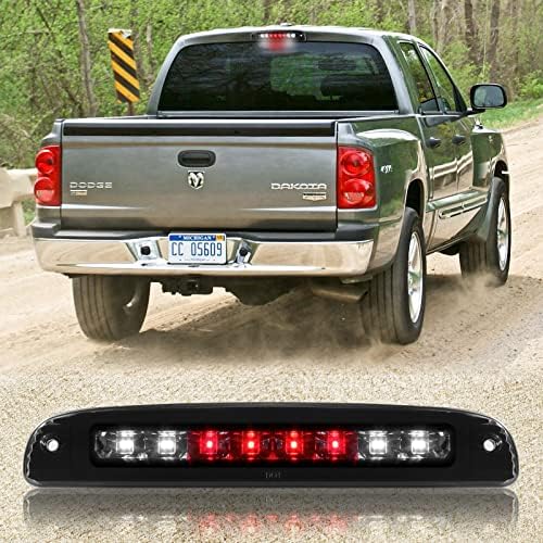 High Mount Stop Third Brake Light, Compatible with 1997-2010 Dodge Dakota Third Center Cargo Rear LED 3rd Brake Light Bar Taillight (Black Smoke)