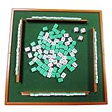 [Tamaño]: este producto incluye fichas de mahjong y caja de Mahjong. Mahjong 15 * 11 * 8 MM. Tamaño de la mesa plegable de Mahjong: 32 * 32 * 1,65 CM. Muy ligero y cómodo, fácil de llevar. manual de usuario