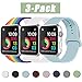 Produktbild INZAKI Kompatibel mit Apple Watch Armband 38mm 40mm, Classic Sport Ersatzband aus weichem Silikon für Armband für iWatch Serie 5/4/3/2/1, Nike +, Sport, Edition, S/M, Turquoise/Weiß/Pride