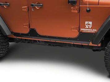 Redrock 4x4 Rocker Guards Compatible with 07-18 Jeep Wrangler JK 4-Door