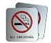 dealzEpic - No Smoking Sign | Self Adhesive Acrylic Sign - 3.95x3.95 inches | Set of 2 pcs