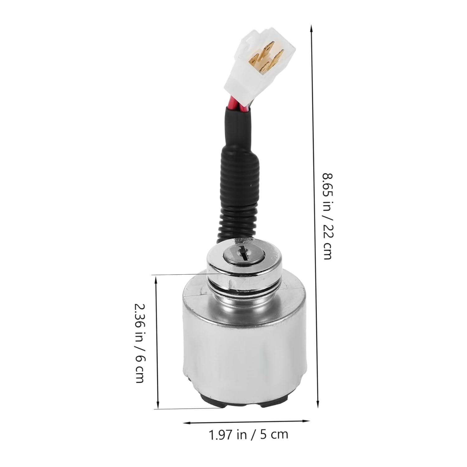 VOSAREA Metal Ignition Switch Replacement with Keys for Kubota Tractors Universal Ignition Lock Switch Compatible with Models 55150 and 66101-55200