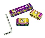 3pc piece NEO CHROME Billet Aluminum Spark Plug Cables Separators Dividers Organizers Holders Kit Set Compatible with MSD Ignition Magnecor Taylor Accel Moroso Revtech GM Performance DUI Wires