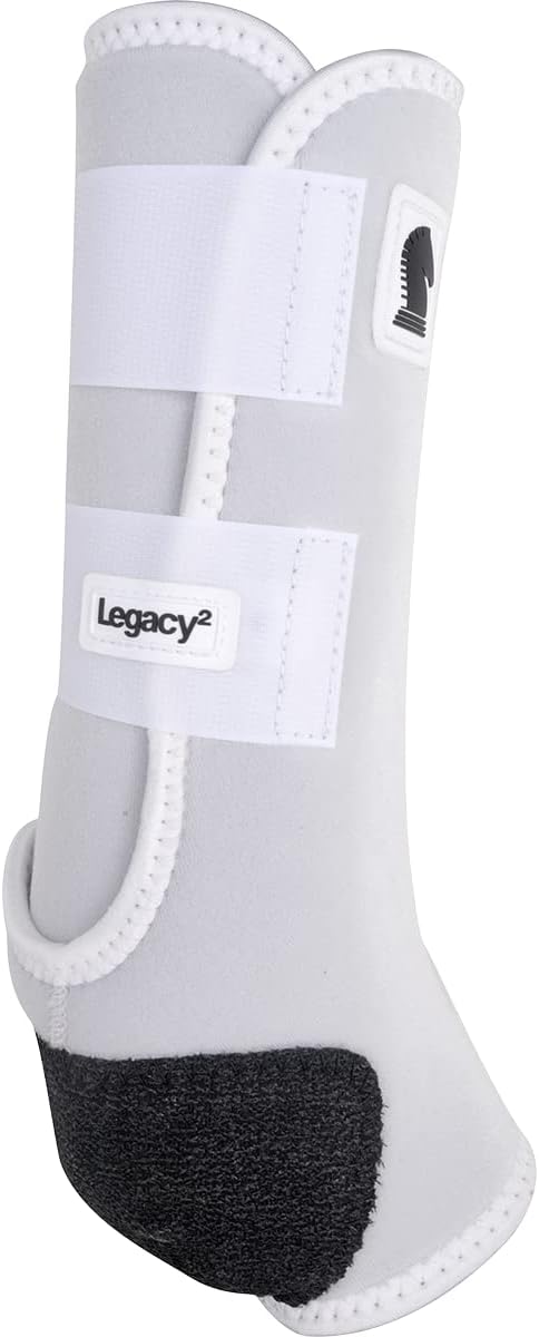 Classic Equine Legacy2 Support Boots, Tall Hind (White, Large)