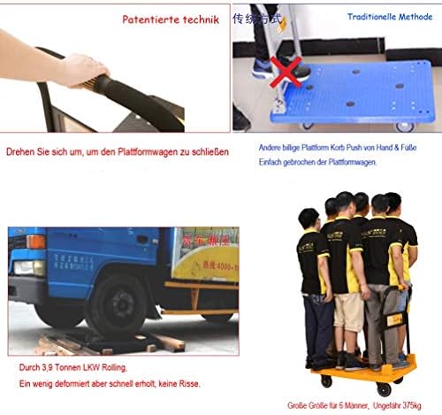 N&S Platform Truck Heavy Duty Trolley 350 kg One-Handed Folding Sack Truck on Mute Wheels