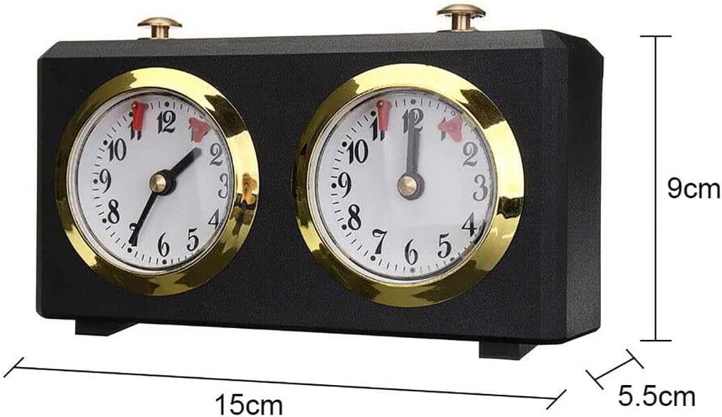Orologio professionale per scacchi, timer analogico per scacchi, orologio internazionale per scacchi, conto alla rovescia, senza batteria