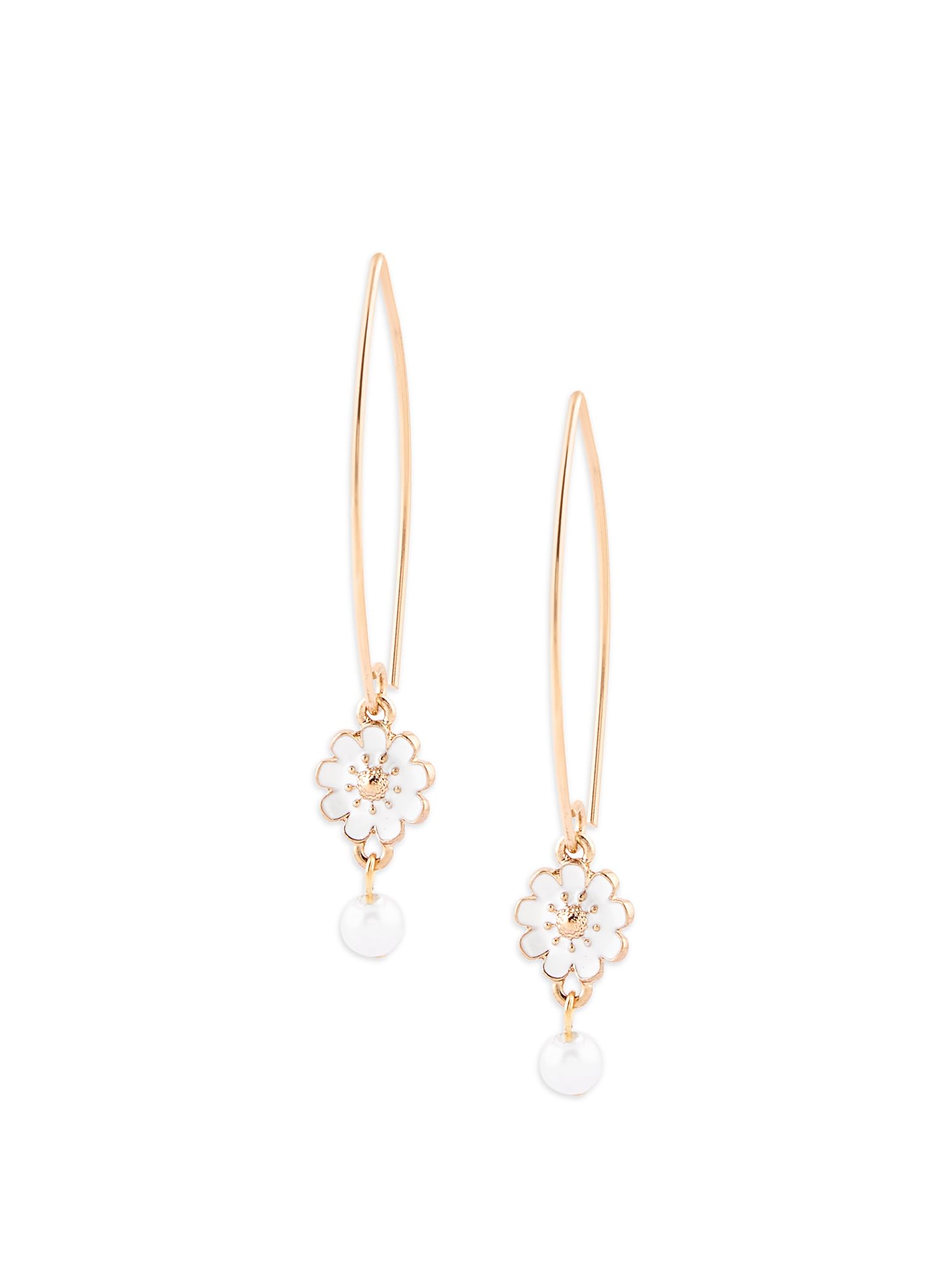 Zaveri Pearls White Enamel Flower Contemporary Drop Earring For Women-ZPFK16140 (B0C4TSY9D4) Amazon Price History, Amazon Price Tracker