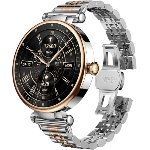 TOZO S8 AMOLED Smart Watch for Women 1.32" HD Color Screen, Bluetooth Calls & Text, Health Tracker Watch with Sleep Monitor Stress Analysis 100+ Sports Modes Waterproof, Leisure Sport Travel