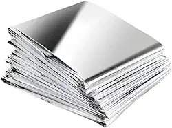 Manta Térmica Aluminizada - Isolante Térmico Impermeável, Compacta e Leve para Resgates e Sobrevivência