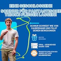 ZipString Original – Bekannt aus dem Shark Tank – klassisches Seilwerfer-Spielzeug, perfekt für Kinder und Erwachsene – Fliegen Sie eine Schnurschlaufe in der Luft für endlose Tricks und Spaß – Ansicht 2