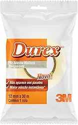 Durex, 3M, Fita Adesiva, Transparente, 12mm x 30m