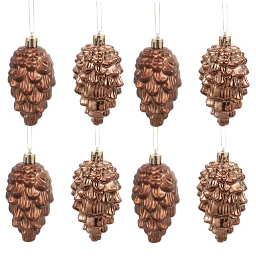 COLLBATH Weihnachtsschmuck 8 Stück Tannenzapfen Dekorationen...