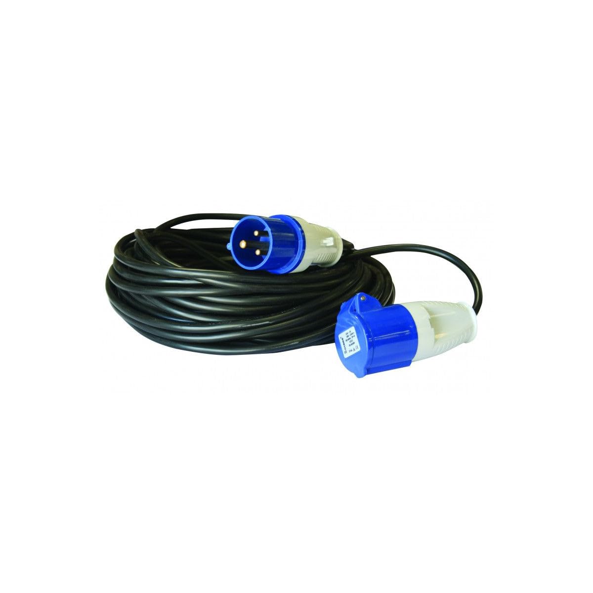Antarion Pack Rallonge électrique 25m P17 + Adaptateur Femelle 0,50cm Camping-Car
