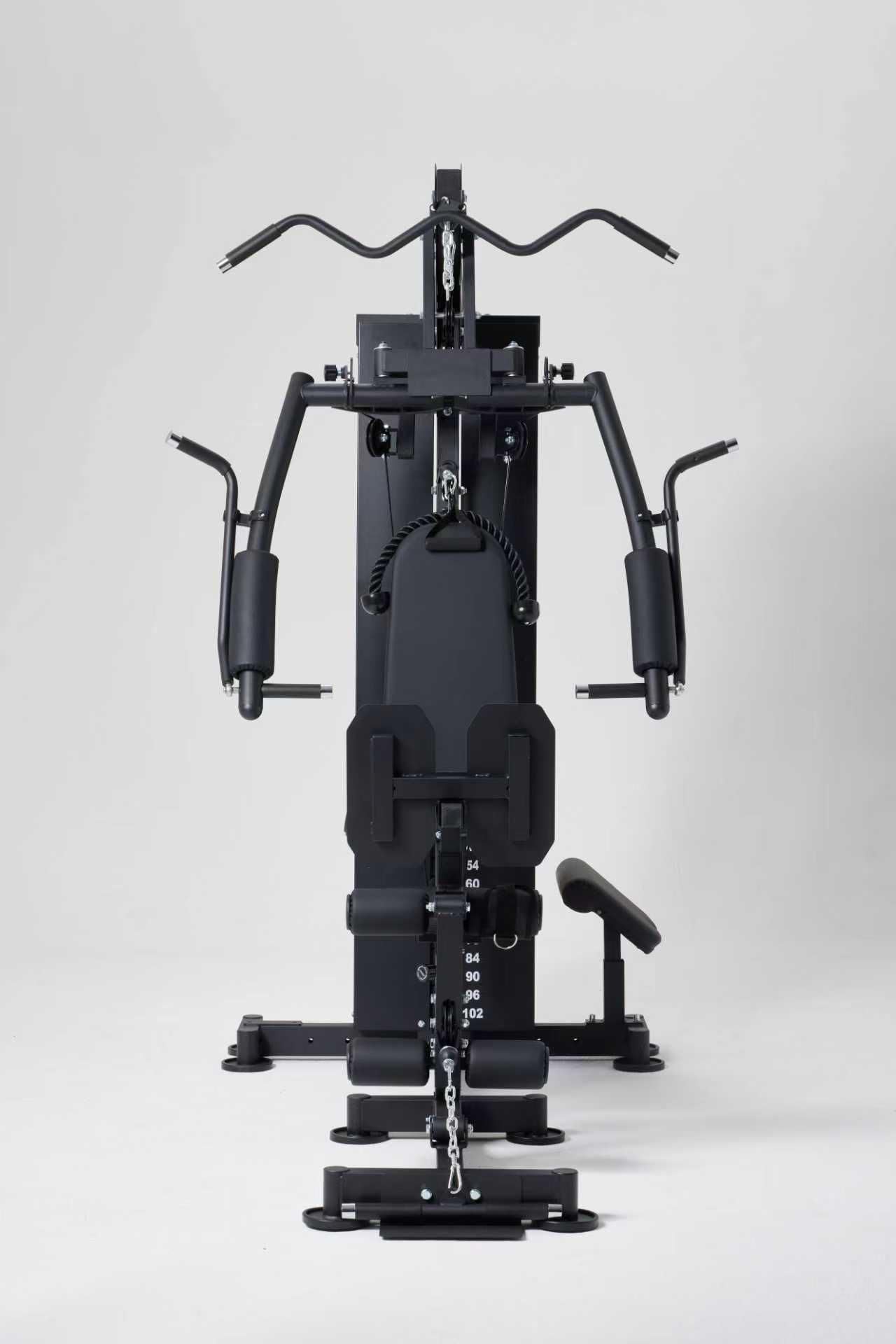 Stazione Multifunzione FD 6000 Plus - Palestra in Casa con Pacco Pesi 72kg, Carico Massimo 150kg - Macchina Fitness Professionale: Lat Tower, Leg Press, Chest Press - Home Gym Completa