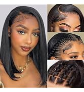 Lace Front Bob Wig Human Hair 13X4 Lace Front Wig 150% Density Bob Lace Wig Brazilian Virgin Wig ...