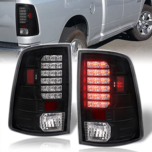 AJP Distributors LED Tail Lights Brake Stop Signal Lamps Assembly Pair Compatible/Replacement For RAM 1500 Classic 2500 3500 2009 2010 2011 2012 2013 2014 2015 2016 2017 2018 2019 2020 2021 2022 2023