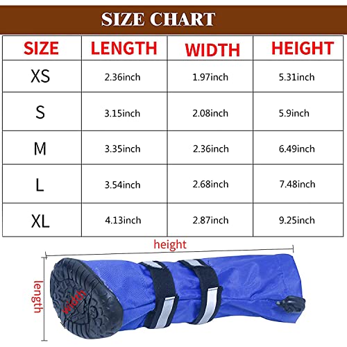 Payanwin Water Resistant Dog Boots Warm Lining Dog Shoes Anti-Slip Rubber Sole For Snow Winter,Sole Pet Paw Protectors(4Pcs) (M, Red) #TOP1