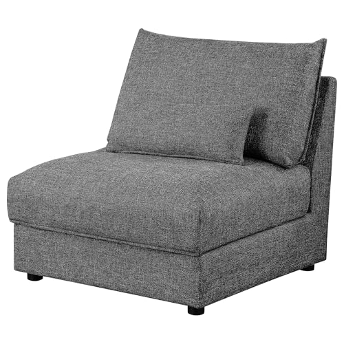 Sillón sin brazos moderno color negro miniatura 5