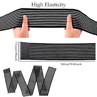 Syhood Compression Bandage Wraps for Leg, Elastic Calf Compression Sleeve Ankle Support, Adjustable Plus Size for Men and Women Stabilising Ligament, Joint Pain, Sports(2 Pieces,71 Inches)