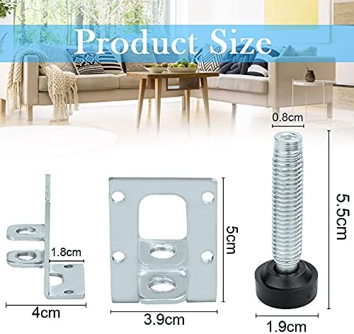 FIGFYOU 4 Pcs Heavy Duty Furniture Legs Leveler, Furniture Leveling Feet Adjustable Feet for Workbench Baseboard Adjustable Brackets for Furniture,Table, Sofa, Cabinets, Workbench (5 x 4 x 3.9cm)
