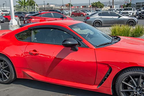 Replacement For 2022-Present Subaru Brz | Toyota Gr86 Eos Visors Jdm Mugen Clip-On Style Smoke Tinted Side Vents Window Deflectors Rain Guard Dwv-V248 #TOP4