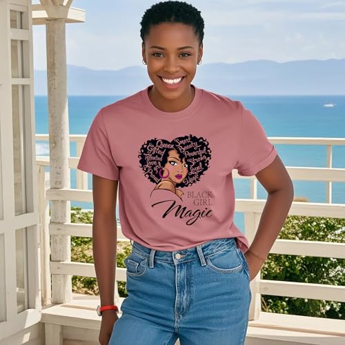 Image of Black History Pajamas, Graphic Matching Sets for Women, Magic Afro American Natural Hair Vintage Melanin T-Shirts and Pants