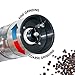 Automatic Pepper Grinder - Easy, One Handed Seasoning - Stylish Stainless Steel, Ceramic Spice Grinders - Battery Operated with LED Light - Adjustable Grain Coarseness For A Perfect Grind