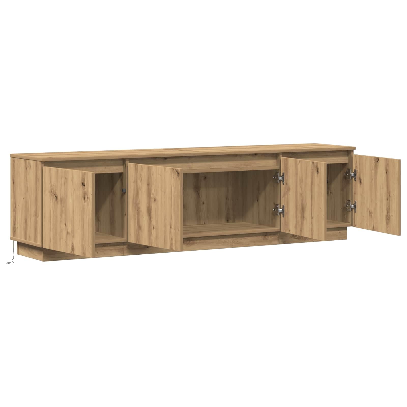 Madera resistente iluminación LED moderno Roble artisan 180 x 38 x 49 cm
