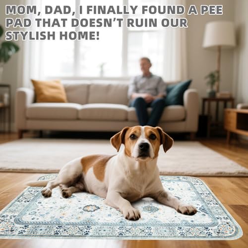 Image of KOOLTAIL Washable Pee Pads for Dogs, 2 Pack Super Absorbent Reusable Puppy Training Pads Waterproof, Nonslip and Leak-Proof Dog Pee Pads, Large Pet Mats Whelping Pads for Floor, Crate, Couch 36 inchx36 inch